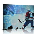 thumbnail image 1 of Orinice Hockey Player Crowd Stands Fine Art Aesthetic Poster Print Wall Painting for Home Decor 20x16in, 1 of 6