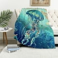 thumbnail image 1 of Orinice Jellyfish Ocean Fish Warm Lightweight Blanket Soft Fleece Blankets for All Seasons - Multiple Sizes Available 50x60in, 1 of 6