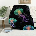 thumbnail image 1 of Orinice Jellyfish Theme Warm Lightweight Blanket Soft Fleece Throw Blanket for All Seasons - Flannel Material Blanket for Bed, Couch, Sofa - Multiple Sizes Available 40x50in, 1 of 6