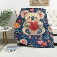 thumbnail image 1 of Orinice   Kids Cute Koalas Sherpa Blanket,Love Hearts Koalas  Throw Blanket,Boys Girls Bedroom Room Decor,Kawaii Floral Animal Koalas Plush Blanket,Koalas Fuzzy Blanket for Sofa Bed Couch   50x60in, 1 of 6