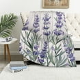 thumbnail image 1 of Orinice Lavender Flowers Warm Lightweight Blanket Soft Fleece Blankets All Seasons Decor Cow Gifts Blanket 60x80in, 1 of 6