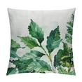 thumbnail image 1 of Orinice  Leaf Throw Pillow Cushion Cover, Watercolor Hand Drawn Style Print Panda Banana Fragipani Tropical Trees Exotic Leaves, Decorative Square Accent Pillow Case, White, 1 of 5