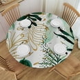 thumbnail image 1 of Orinice Leaves Round Table Cover Stain Resistant Washable Indoor Outdoor Tablecloth Kitchen Dining Wedding Parties 100% Polyester Fiber 42-46, 1 of 8