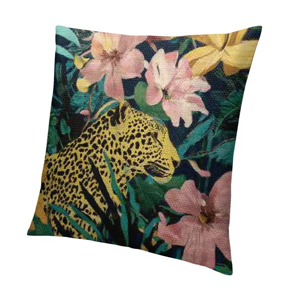 Orinice Leopard Decorative Throw Pillow Covers, Cheetah Print Pillowcase, Leopard Decor, es Square Cushion Pillowcases for Sofa Couch Bed, Farmhouse Home Decor 20x20in