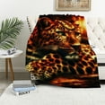 thumbnail image 1 of Orinice Leopard Rosette Patterns Warm Lightweight Blanket Soft Fleece Throw Blanket for All Seasons - Living Room Sofa Decor Cow Gifts Blanket, Long-Lasting Comfort 40x50in, 1 of 6