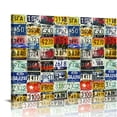 thumbnail image 1 of Orinice License Plates Fine Art Aesthetic Poster & Print Wall Painting for Classroom Kitchen Office Farmhouse Bathroom Room Decor Pictures Wall Art Painting Canvas Print Living Room Bedroom, 1 of 6