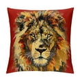 thumbnail image 1 of Orinice Lion Graphic Decorative Cushion Throw Pillow Cover for Home Couch Living Room Bed Sofa Soft and Durable 18x18in, 1 of 5