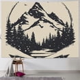 thumbnail image 1 of Orinice Logo Mountain Scene Silk Screen Tapestry Wall Hanging Unique Style Graphic Tapestries Home Wall Decor Art for Bedroom Living Room Dorm 60x50inch, 1 of 6
