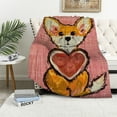 thumbnail image 1 of Orinice Love Heart Furry Warm Lightweight Blanket Soft Fleece Blankets Throw Blanket for Living Rooms Sofa Decor Cow Gifts All Seasons Long-Lasting Blanket 40x50in, 1 of 6