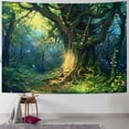 thumbnail image 1 of Orinice Magical Forest Tapestry, Forest Night Tapestry, Fairy Tale Forest Tapestry, Nature Tree of Life with butterfly Landscape Tapestry Wall Hanging for Bedroom Living Room Decoration  60x50inch, 1 of 6