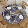 thumbnail image 1 of Orinice Marble Sculpture Abstract Expressionism Round Table Cover Stain Resistant Washable Indoor Outdoor Tablecloth Kitchen Dining Wedding Parties Picnic Camping 100% Polyester Fiber 38-42, 1 of 8