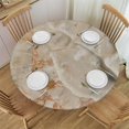 thumbnail image 1 of Orinice Marble Texture Round Table Cover Stain Resistant Washable Indoor Outdoor Tablecloth Kitchen Dining Wedding Parties Waterproof Fabric 100% Polyester 38-42, 1 of 8