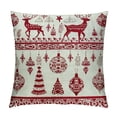 thumbnail image 1 of Orinice Merry Christmas Decorative Pillow Cover, Xmas Deer Elk Pillow Cover For Home Bed Sofa Couch Office, Snowflake New Year Gift Cushion Cover, Red Lantern Snowflake Throw Pillow Cover White, 1 of 5