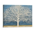 thumbnail image 1 of Orinice  Modern Tree Canvas Wall Art Teal Blue and White Pictures Large Abstract Decor Framed Landscape Oil Painting Artwork with 3D Texture and Gold Foil for Living Room Bedroom20x16in 20x16in, 1 of 3