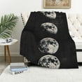thumbnail image 1 of Orinice Moon Phases Warm Lightweight Blanket Soft Fleece Throw Blanket for Living Rooms Sofa Decor Cow Gifts All Seasons - Long-lasting Comfortable Blanket Gifts 60x80in, 1 of 6