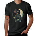 thumbnail image 1 of Orinice Moon Sparkler Space Funny T Shirt Men's Novelty Casual Letter Graphic Crewneck Half Sleeve Tee Top Black T Shirt Men 5XL, 1 of 3