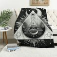 thumbnail image 1 of Orinice Moon Star Triangle Warm Lightweight Blanket Soft Fleece Blankets 3 Sizes All Seasons Sofa Decor Cow Gifts 60x80in, 1 of 6