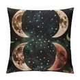 thumbnail image 1 of Orinice Moon Stars Flowers Graphic Decorative Cotton Linen Throw Pillow Cover 1PC 22x22in, 1 of 5