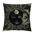 thumbnail image 1 of Orinice Moon Stars Gothic Art Graphic Decorative Men Women Room Cushion Throw Pillow Cover for Home Sofa, Square Pillow Case 1PC 22x22in, 1 of 5