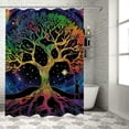 thumbnail image 1 of Orinice Moon Stars Psychedelic Bathroom Decor Set with Hooks - Colorful Luxurious Graphic Print Polyester Fabric Shower Curtain for Bathroom Decoration 69x72, 1 of 7