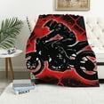thumbnail image 1 of Orinice Motorcycle Warm Lightweight Blanket Soft Fleece Blankets All Seasons Excellent Hand Feel Plush Blankets 60x80in, 1 of 6