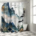 thumbnail image 1 of Orinice Mountain Cactus Ship Bathroom Decor Set with Hooks, Colorful Luxurious Polyester Fabric Shower Curtain for Bathroom Decoration 36x72, 1 of 7