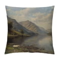 thumbnail image 1 of Orinice Mountain Lake House Sheep Graphic Decorative Cushion Throw Pillow Cover Short Plush Home Furnishing 1PC 20x20in, 1 of 5