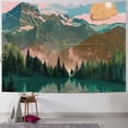 thumbnail image 1 of Orinice  Mountain Tapestry Forest Tree Tapestry Sunset Tapestry Nature Landscape Tapestry Wall Hanging for Room 60x50inch, 1 of 6
