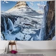 thumbnail image 1 of Orinice Mountain Waterfall Snow Tapestry Wall Hanging Unique Style Graphic Tapestries Home Decor Art Living Room Bedroom Apartment Farmhouse Dorm 4 Sizes Available 40x60inch, 1 of 6