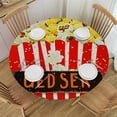 thumbnail image 1 of Orinice Movie Sign Popcorn Cinema Round Table Cover Stain Resistant Washable Indoor Outdoor Tablecloth Kitchen Dining Wedding Parties Outdoor Fitted 100% Polyester Fiber 54-58, 1 of 8