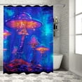 thumbnail image 1 of Orinice Mushroom Forest Night Bathroom Decor Set, Colorful Luxurious Graphic Print Polyester Fabric Fashion Shower Curtain Set with Hooks, Waterproof Shower Curtain for Bathroom 69x72, 1 of 7
