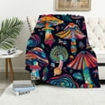 thumbnail image 1 of Orinice Mushroom Pattern Warm Lightweight Blanket Soft Fleece Blankets for All Seasons - Decorative Throw Blanket for Living Rooms, Sofa, Office - Cow Gifts Blanket in Multiple Sizes 40x50in, 1 of 6