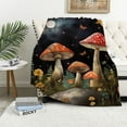 thumbnail image 1 of Orinice   Mushroom  Throw Blanket, Garden Plant Moon Butterfly Cozy Decor Nap Blankets Decoration Sofa Bed Couch Chair or Dorm Throws   40x50in, 1 of 6