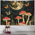 thumbnail image 1 of Orinice Mushrooms Butterflies Moon Tapestry Wall Hanging Unique Style for Home Wall Decor Art Living Room Bedroom Apartment Farmhouse Dorm 50x40inch, 1 of 6