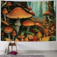 thumbnail image 1 of Orinice Mushrooms Leaves Fantasy Art Tapestry Wall Hanging Unique Style Graphic Tapestries Home Wall Decor for Living Room Bedroom Apartment Farmhouse Dorm 50x40inch, 1 of 6