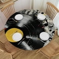 thumbnail image 1 of Orinice Music Notes Record Disc Round Table Cover Stain Resistant Washable Indoor Outdoor Tablecloth Kitchen Dining Wedding Parties Waterproof Fabric 100% Polyester 42-46, 1 of 8