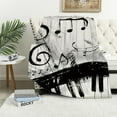 thumbnail image 1 of Orinice Musical Notes Piano Keyboard Warm Lightweight Blanket Soft Fleece Blankets All Seasons Decor Cow Gifts Blanket 40x50in, 1 of 6