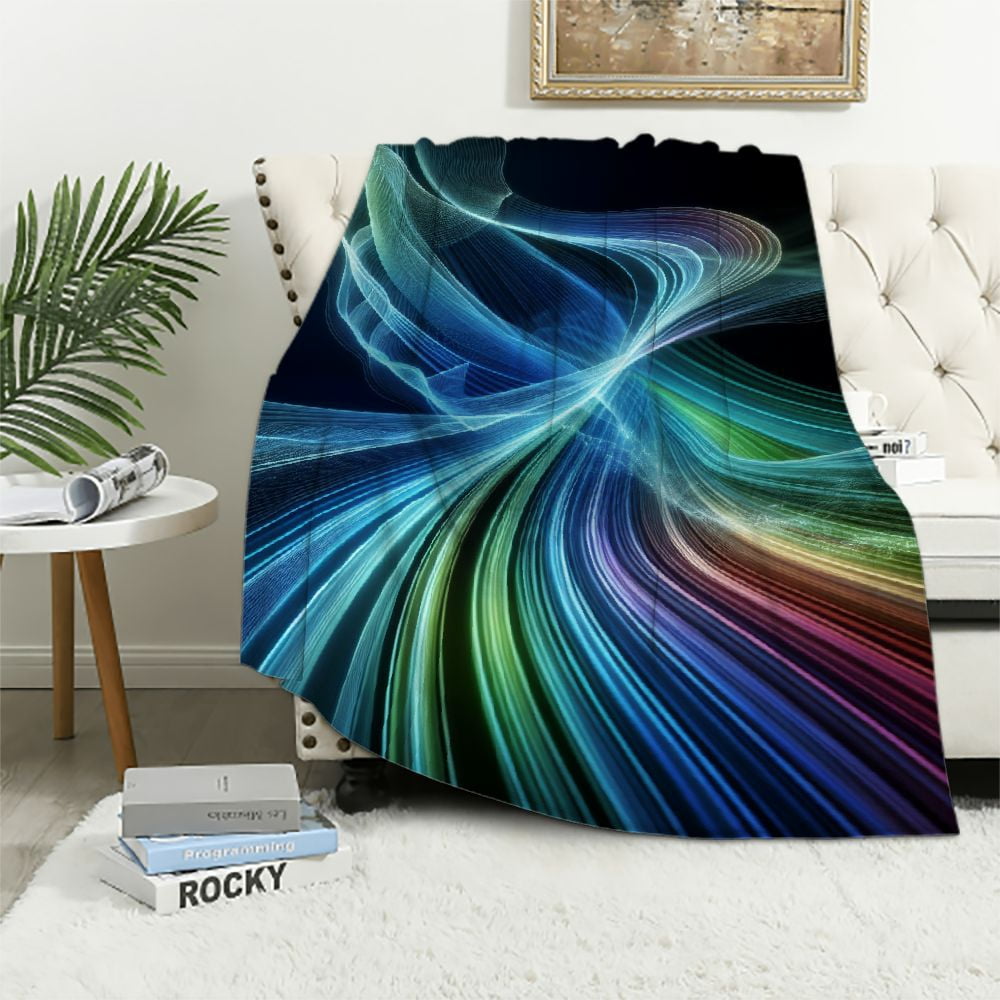 Orinice Neon Lights Warm Lightweight Blanket Soft Fleece Throw Blanket ...