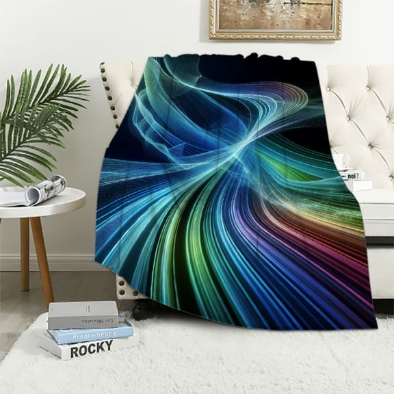 Orinice Neon Lights Warm Lightweight Blanket Soft Fleece Throw Blanket for All Seasons, Cow Gifts Blanket, Living Room Sofa Decor, Soft Plush Blankets, Multiple Sizes Available 60x80in