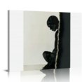 thumbnail image 1 of Orinice  Neutral Black Gold Wall Art Prints Abstract Beige Gold Foil Canvas Posters Modern Minimalist Pictures Painting Simple Wall Decor for Living Room Bedroom Bathroom  Unframed, 1 of 6
