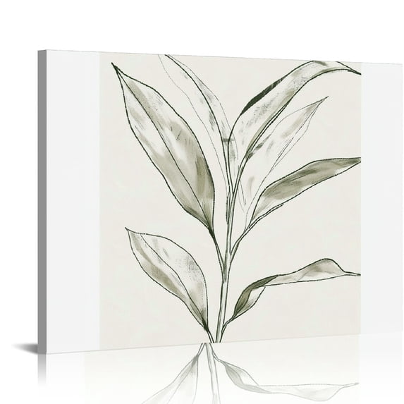 Orinice Neutral Botanical Prints Wall Art Decor Plant Minimalist Canvas Pictures Vintage Beige Wall Art Modern Farmhouse Line Poster Boho Abstract Painting Artwork for Bedroom 20x16in