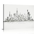 thumbnail image 1 of Orinice New York City Skyline Art Print Abstract Poster UNFRAMED Modern NYC Artwork for Bedroom, Entryway, or Living Room Gallery Wall Decor  20x16in, 1 of 6