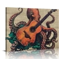 thumbnail image 1 of Orinice Octopus Guitar Fine Art Aesthetic Poster & Print Wall Painting for Home Office Decor 16x12in, 1 of 6