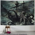 thumbnail image 1 of Orinice Octopus Ship Gothic Art Tapestry Wall Hanging Unique Style for Home Decor - Graphic Tapestries for Living Room, Bedroom, and Dorm 50x40inch, 1 of 6