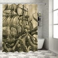 thumbnail image 1 of Orinice Octopus Tentacles Bathroom Decor Set - Colorful Luxurious Graphic Print Polyester Fabric Shower Curtain Set with Hooks 36x72, 1 of 7