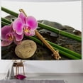 thumbnail image 1 of Orinice Orchid Bamboo Rock Tapestry Wall Hanging Unique Style Graphic Tapestries Home Wall Decor for Living Room Bedroom Apartment Farmhouse Dorm 40x30inch, 1 of 6