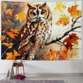 thumbnail image 1 of Orinice Owl Branch Autumn Leaves Tapestry Wall Hanging Unique Style Graphic Tapestries Home Decor Art for Living Room Bedroom 40x60inch, 1 of 6