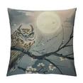 thumbnail image 1 of Orinice Owl Branch Moon Graphic Decorative Cushion Throw Pillow Cover for Home Couch Living Room Bed Sofa - High-Quality 1PC 22x22in, 1 of 5