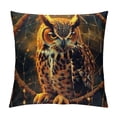 thumbnail image 1 of Orinice Owl Dream Catcher Graphic Decorative Throw Pillow Cover Short Plush for Home Couch Living Room - Pillow Covers 1PC 18x18in, 1 of 5