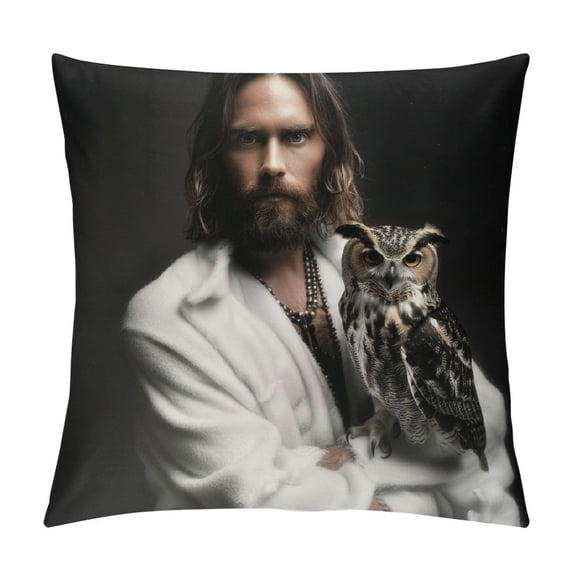 Orinice Owl Graphic Decorative Cushion Throw Pillow Cover for Home Couch Living Room Bed Sofa - Multi-Purpose Pillow Case for Year-Round Use - 1PC 12x12in